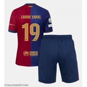 Barcelona Lamine Yamal #19 Prima Maglia Bambino 2024-25 Manica Corta (+ Pantaloni corti)